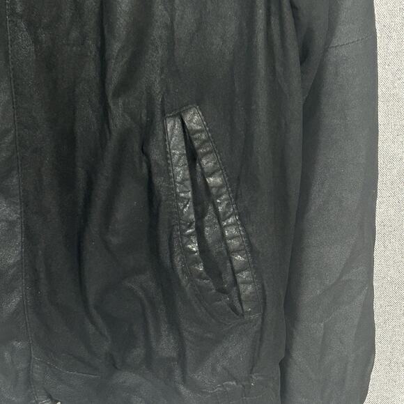 Vintage 90s Remy Lambskin Leather Bomber Jacket Men’s 38 Zip USA Made - 2 Flaws - Picture 8 of 12